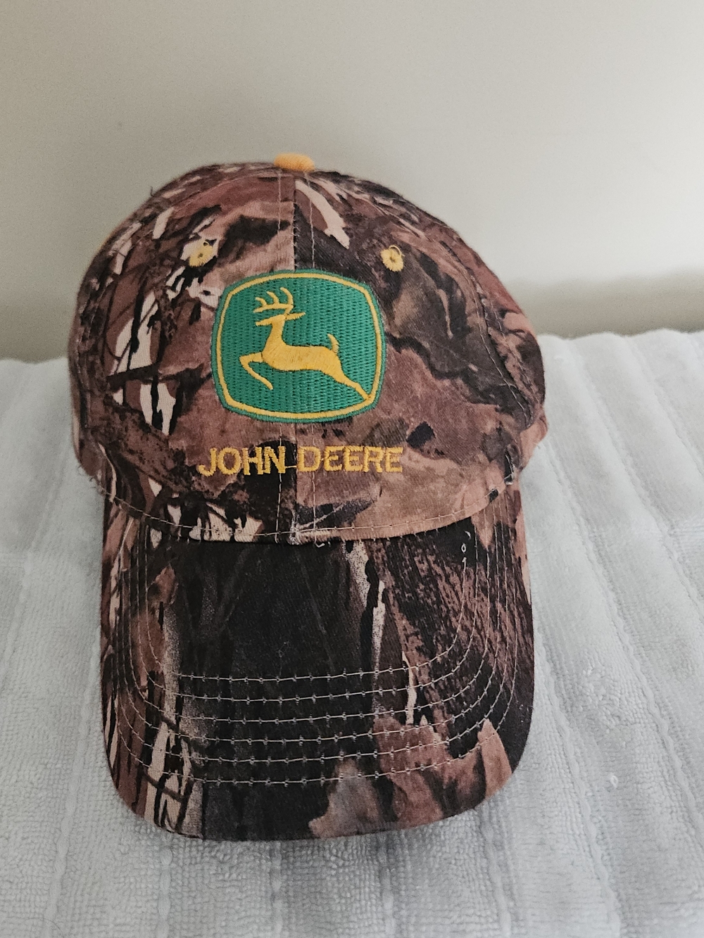 John Deere Camo Adjustable Baseball Cap Hat, Agriculture Theme
